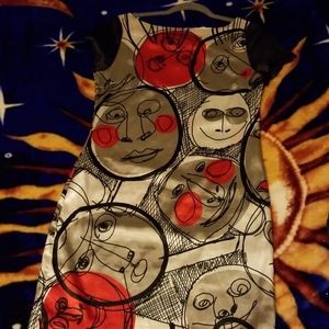 Mod 'faces' shift dress